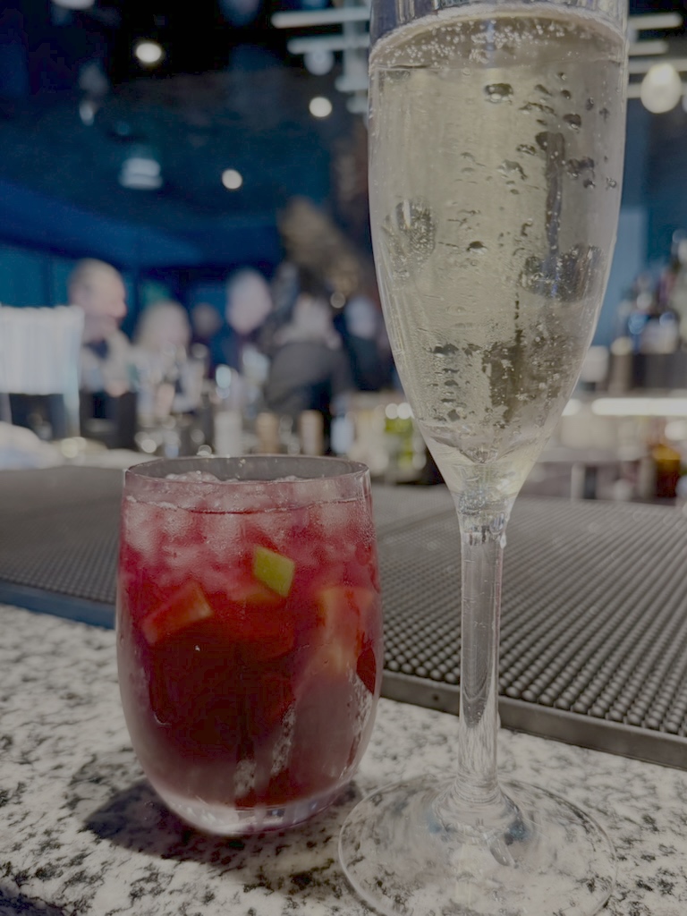 Sangria and champagne at one of Brilliant Lady’s bars